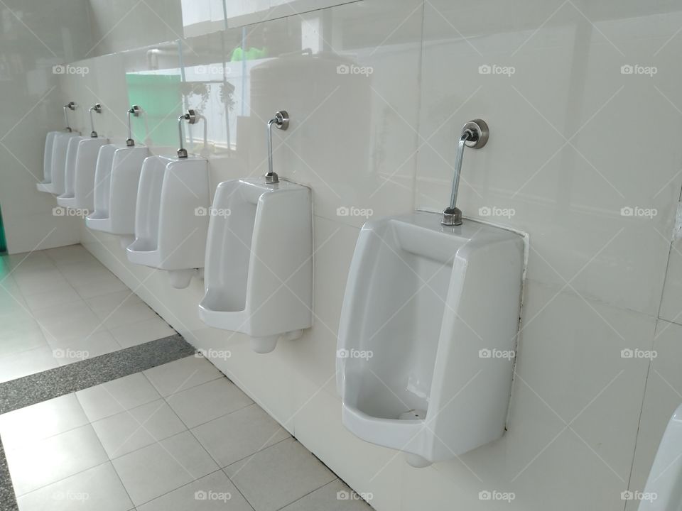 White male urinals