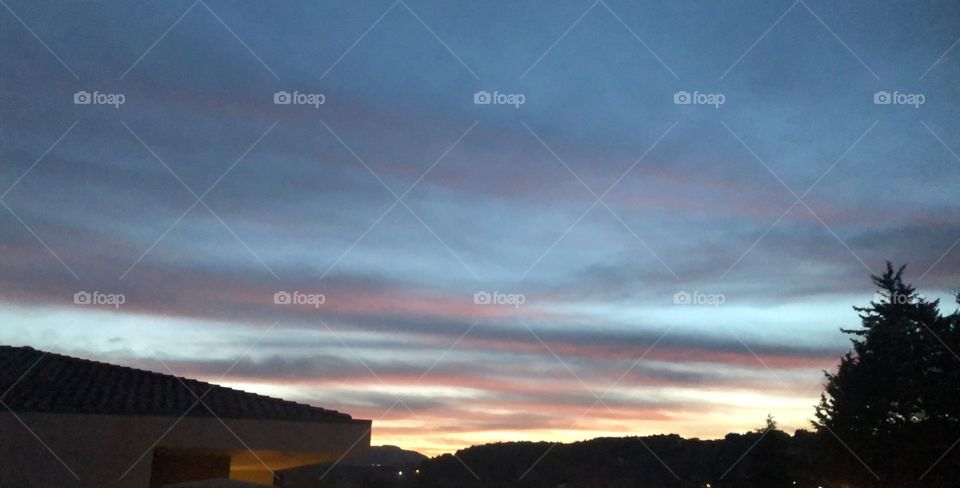 Sunrise sky in autumn