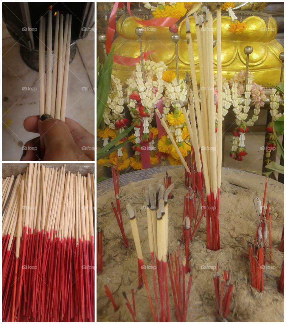 Budhist , the inncenses use for worship buddha  ,  belief , religion.