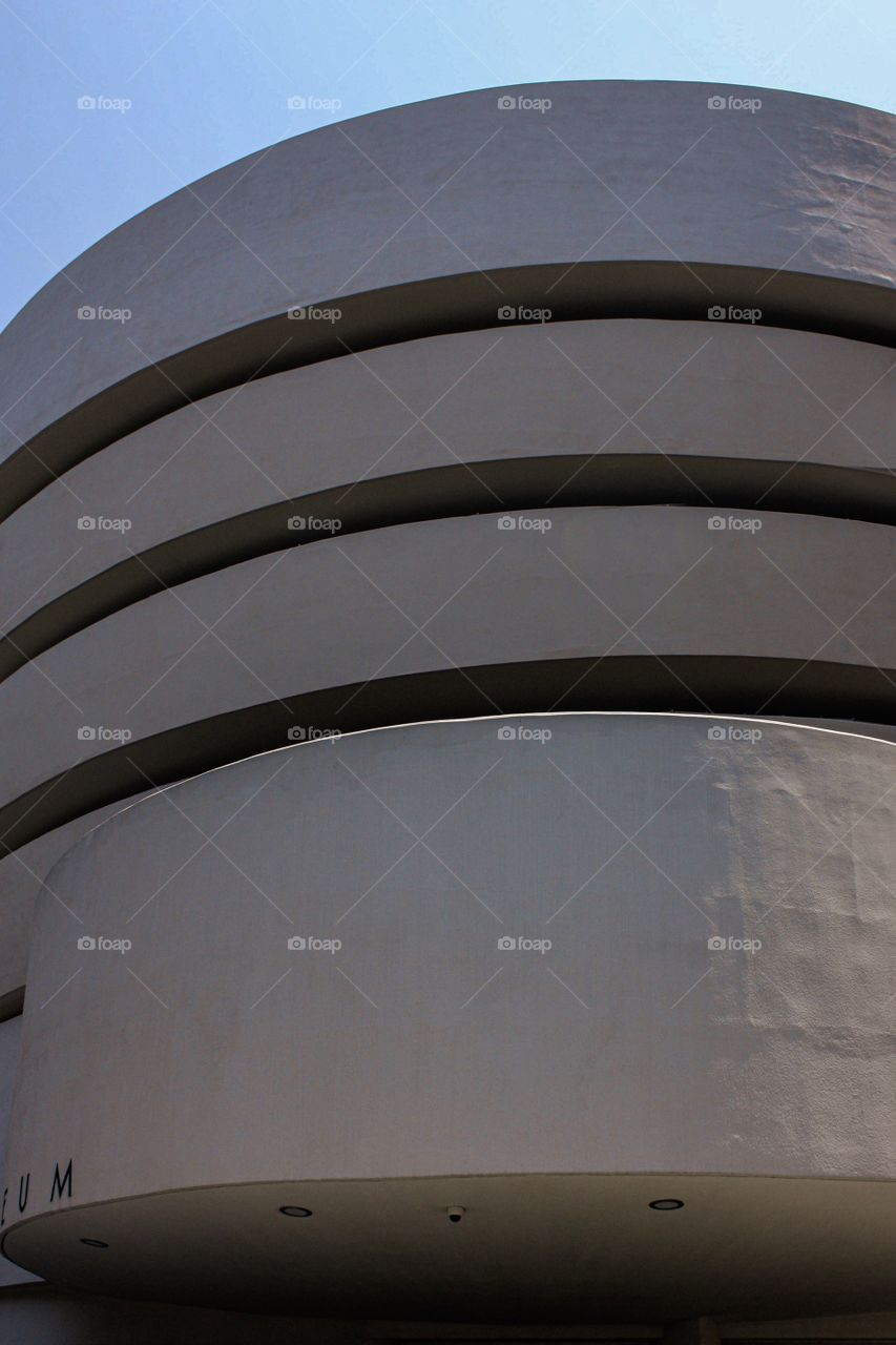 Guggenheim ziggurat close up, NYC