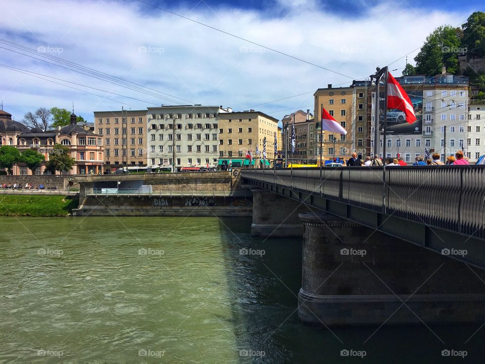 Salzburg cityscape 