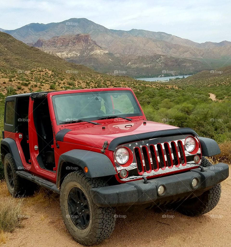 jeep wrangler unlimited at apache lake, az.