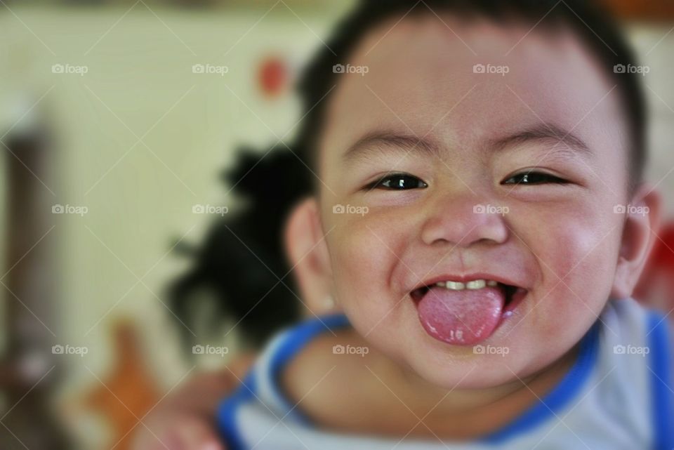 Little boy smiling