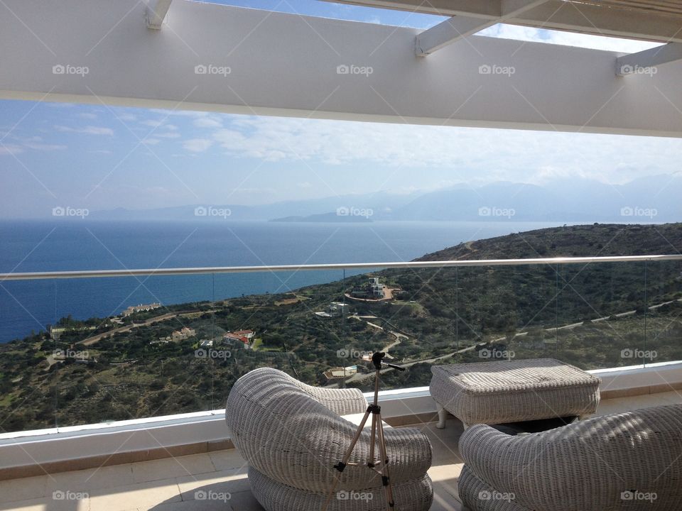 View from villa in Crete Greece