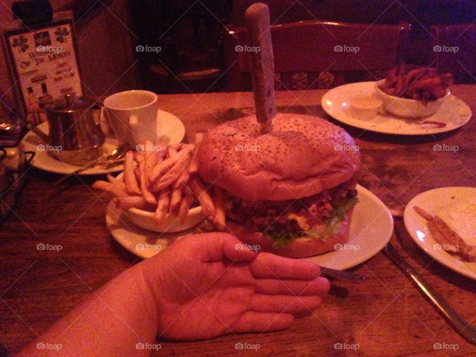 Monster Burger at McMullan's Irish Pub