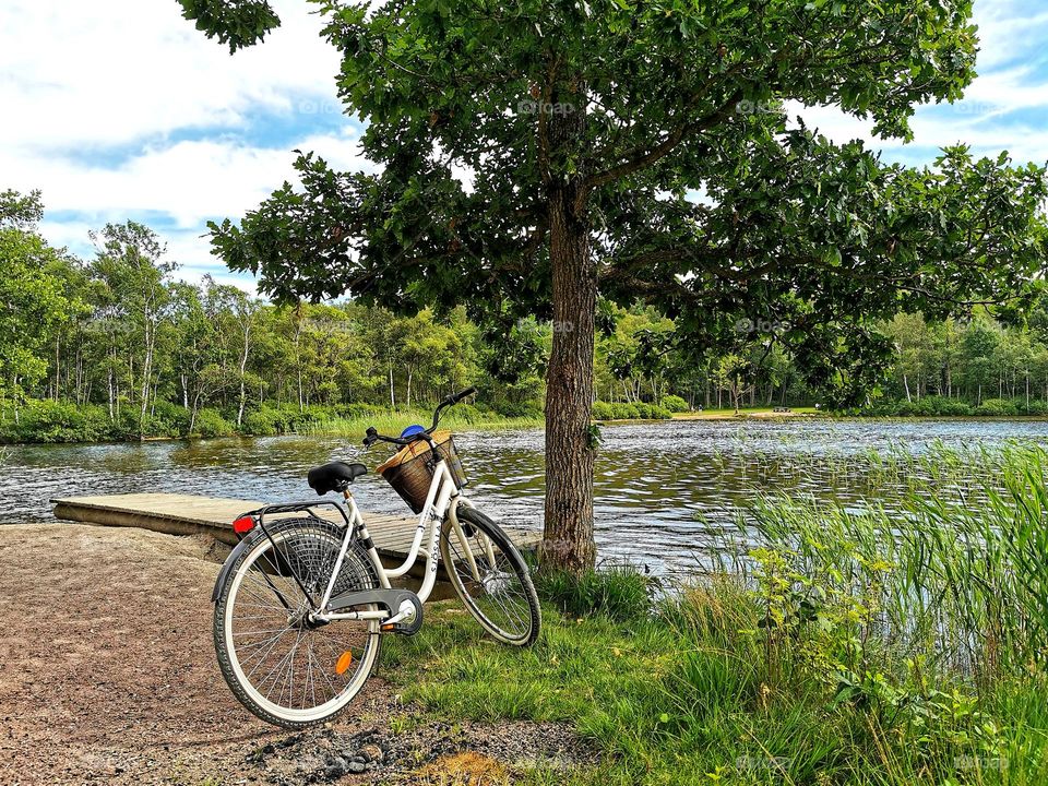 Bicycle by the lake