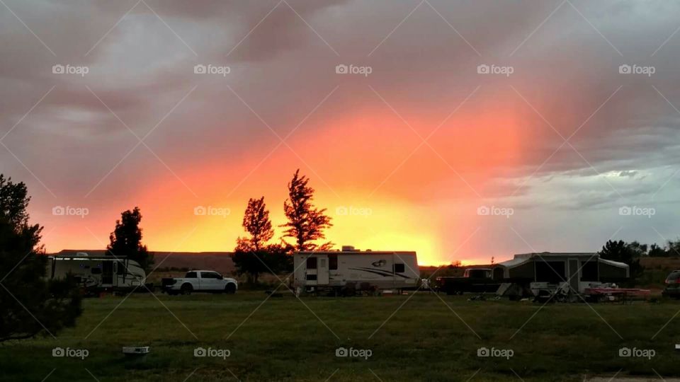 Sunset in Campground