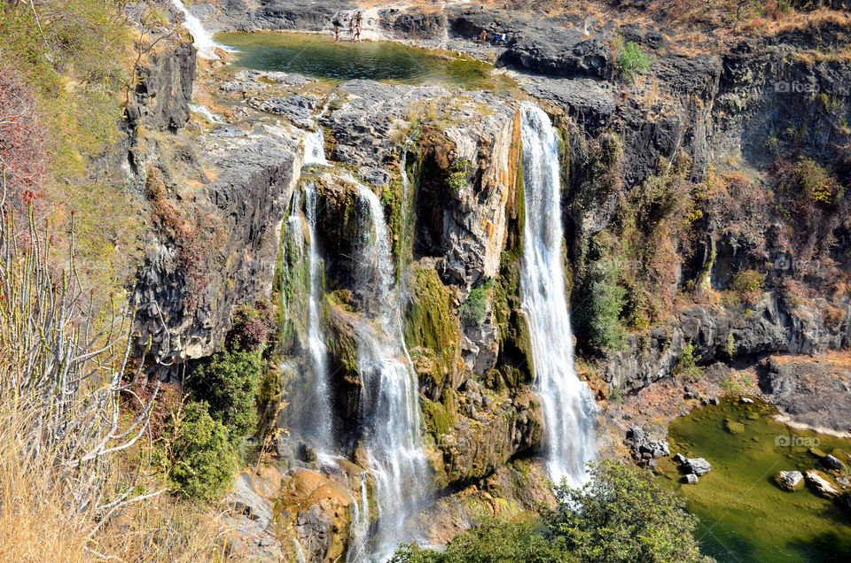 a beautiful waterfall