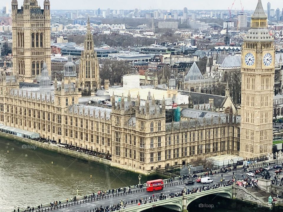 A great shot of London taken from the London eye. Such iconic features included. I love it! 