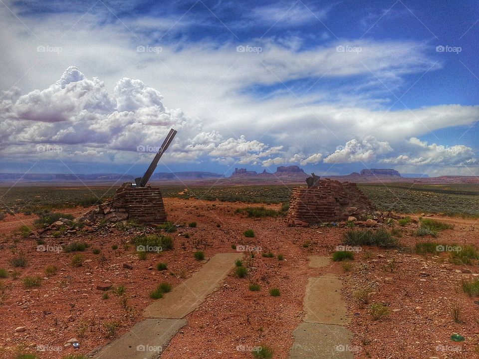 Sergio Leone's Once Upon a Time in the West movie's hanging arch near Monument Valley