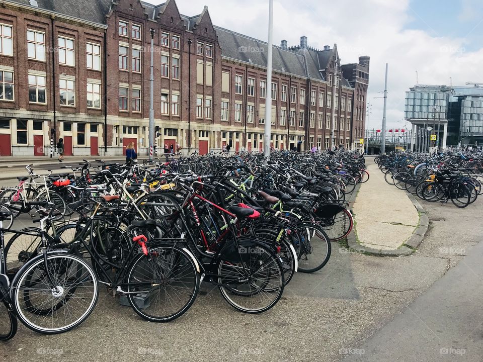 Amsterdam bikes.