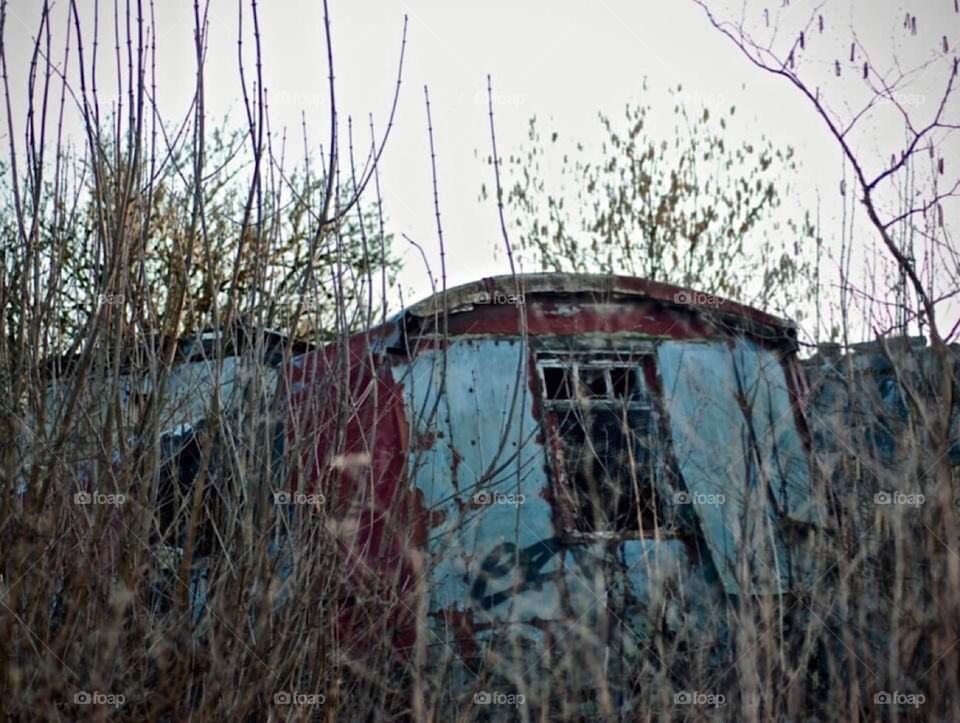 Abandoned caravan 