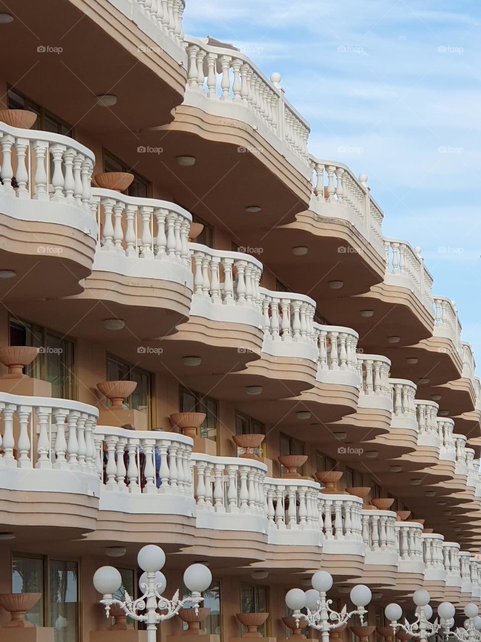 beautiful building in spain- balconies in line