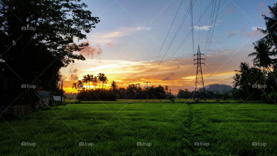 Sunset in Southern Province of Sri Lanka