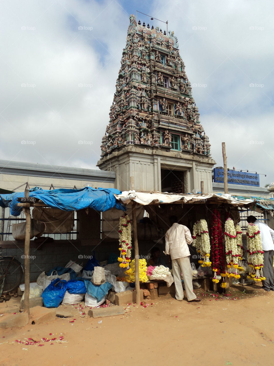Colourful temple shikara