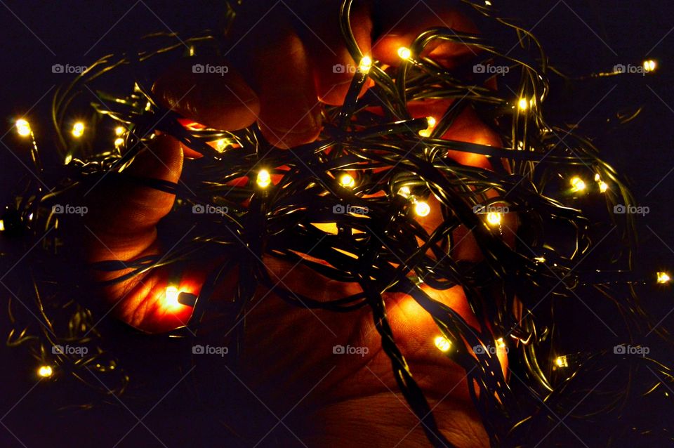 Tangled christmas lights