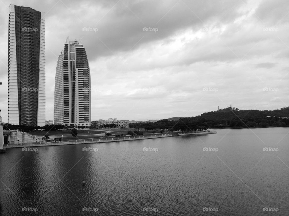 Lakeside. Buildings near the lakeside in Putrajaya, Malaysia