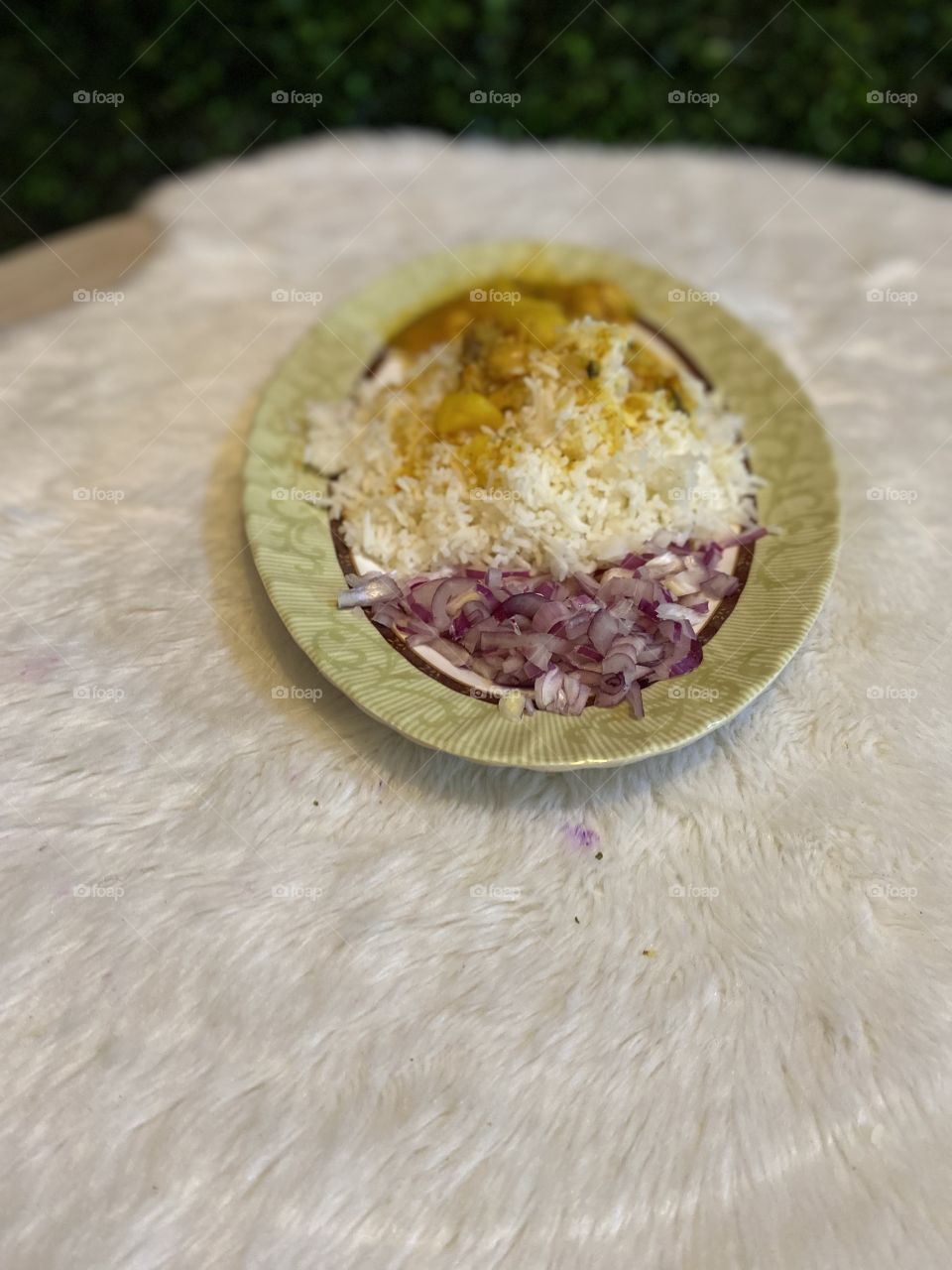 Delicious dinner raic with Edam vegetables and onion 🥔🧅