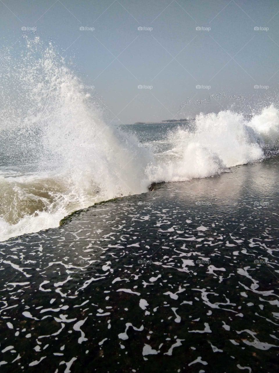 Wave of sea water