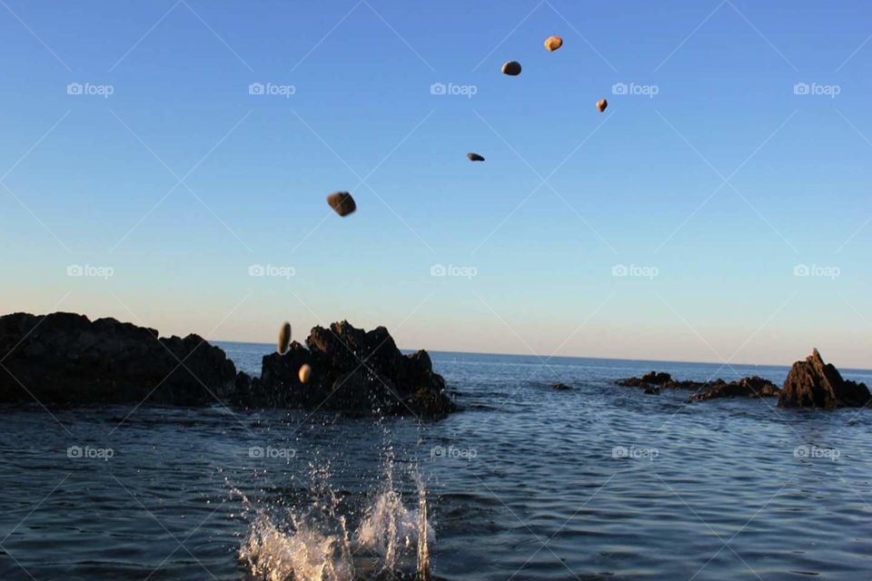 Stones in the sea