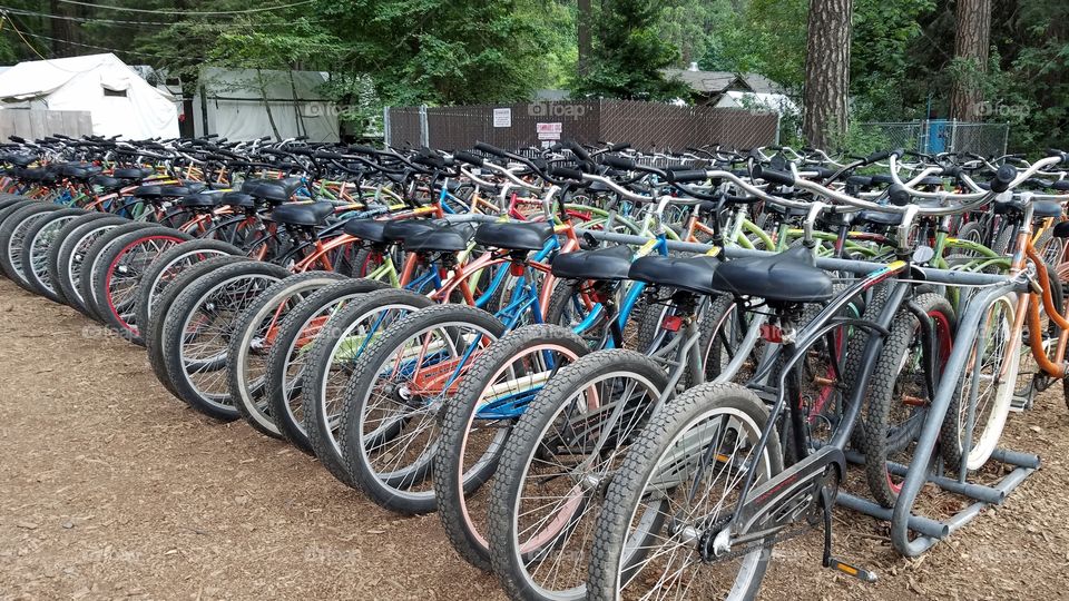 Row of bicycles