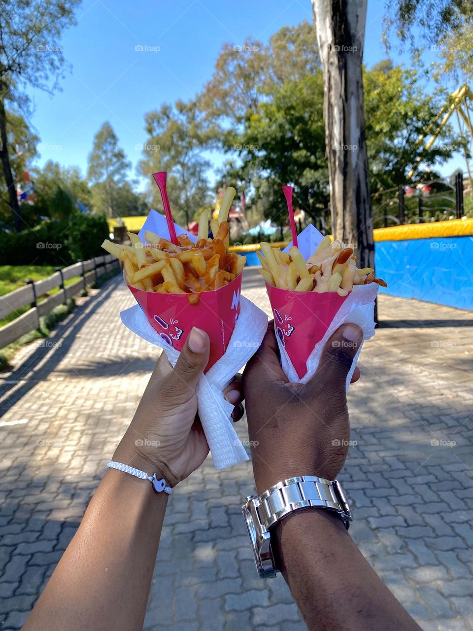 Fries on a sunny day
