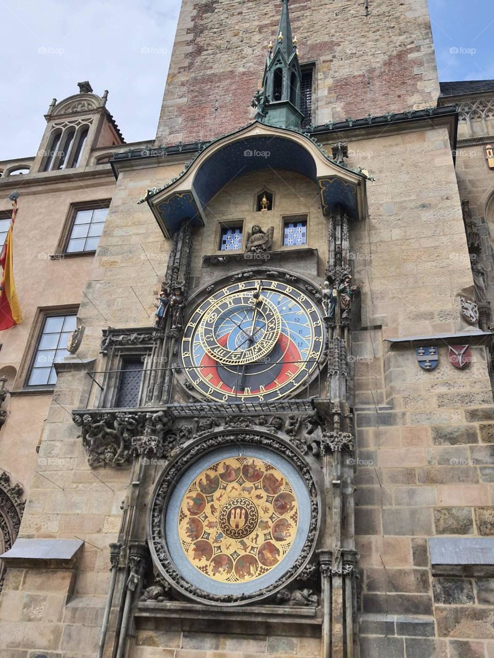 Well-known astronomical clock tower in Prague