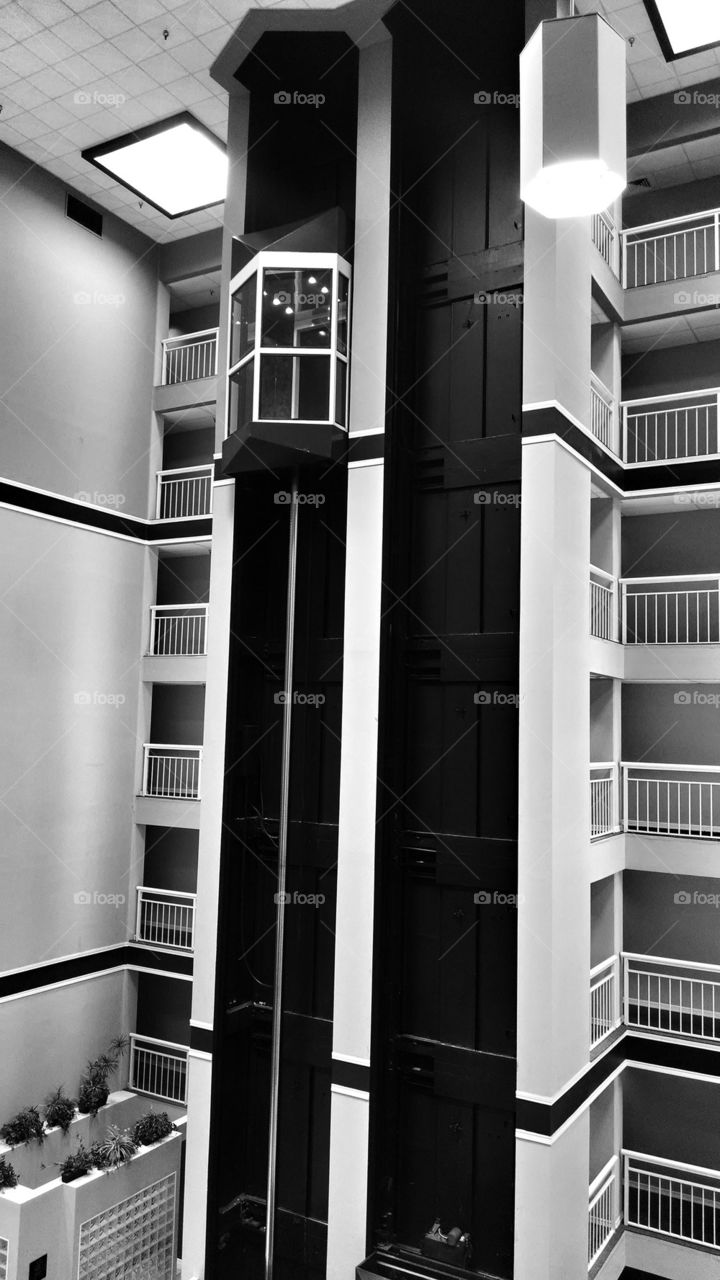 elevator in the tower 