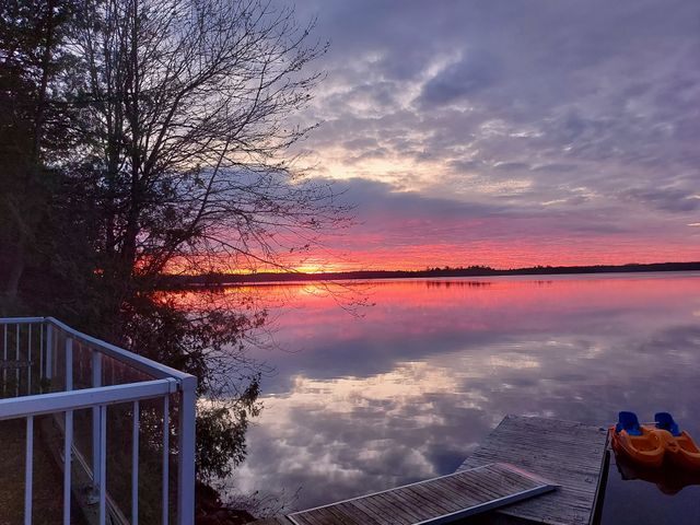 Sunset on lake