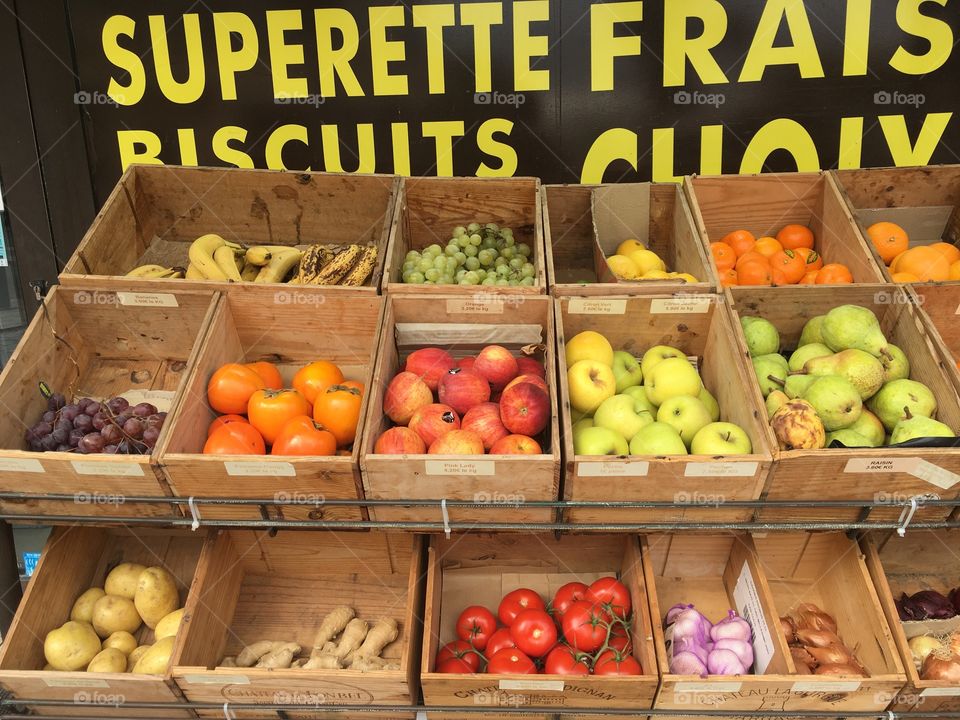 Fruits and vegetables stall 