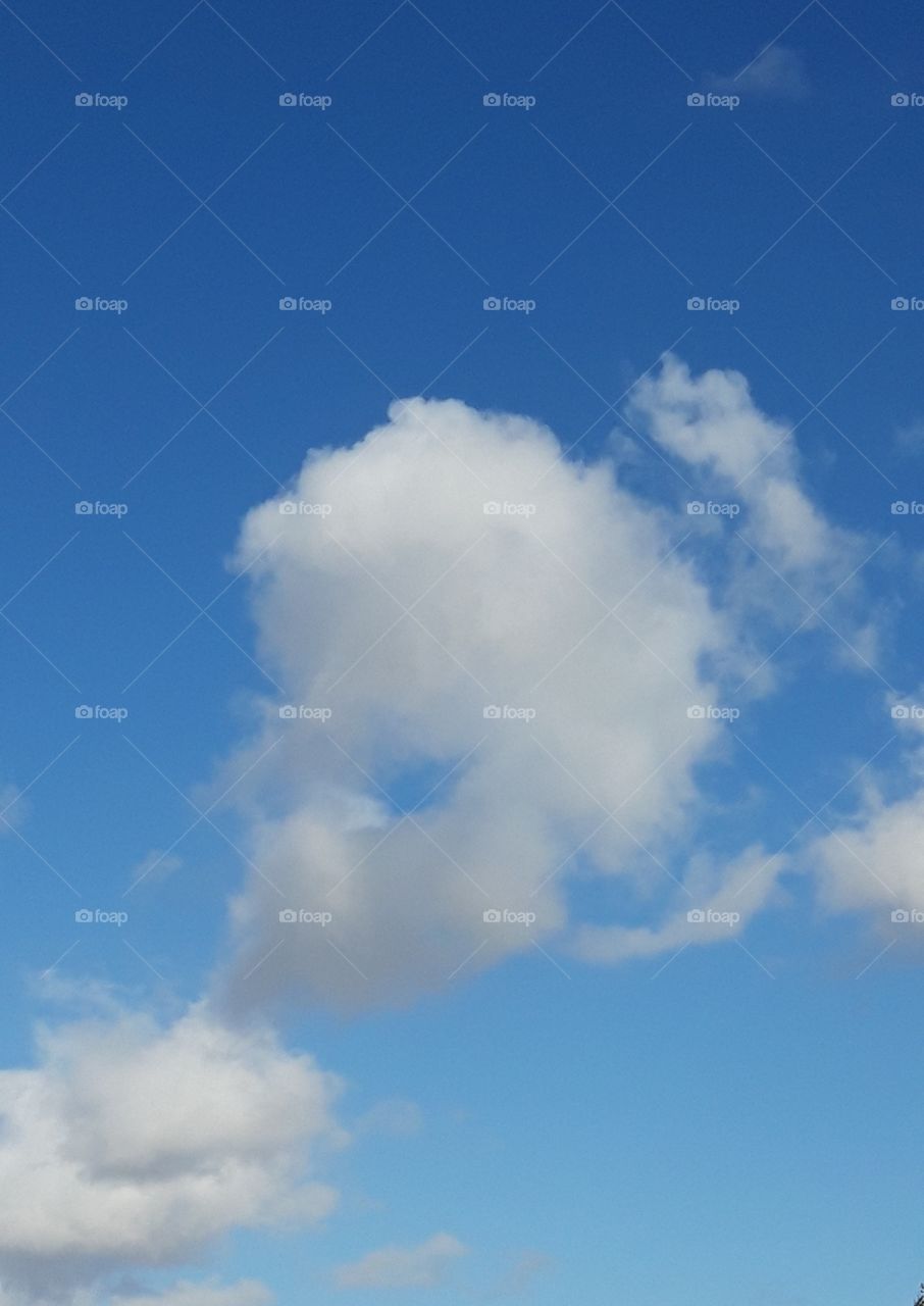 cloudy sky in Normandy