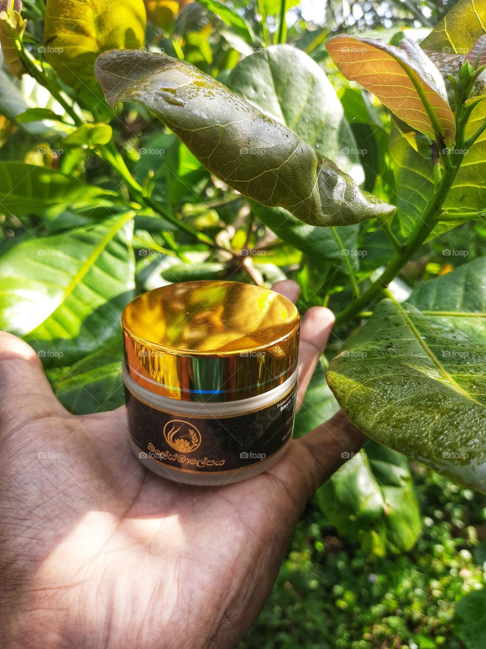 Bilesma natural face cream on my hand.