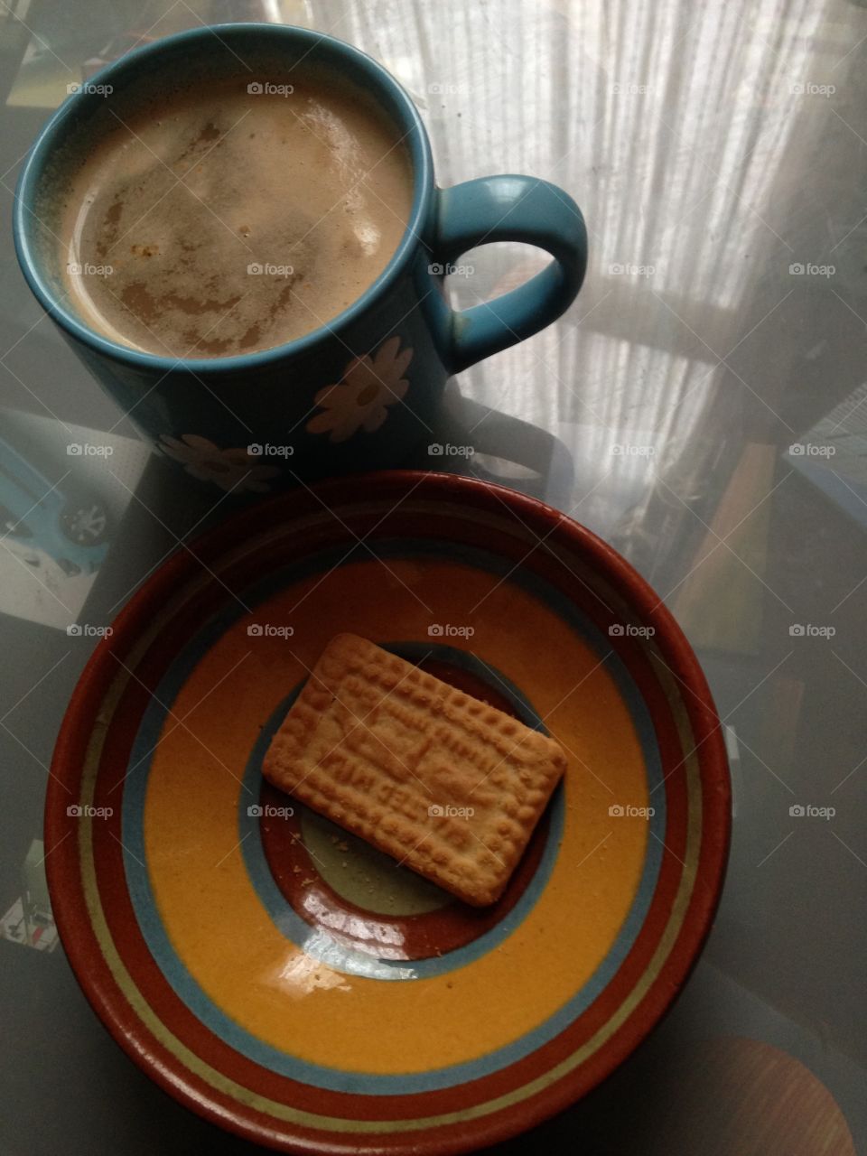 Coffee and biscuit