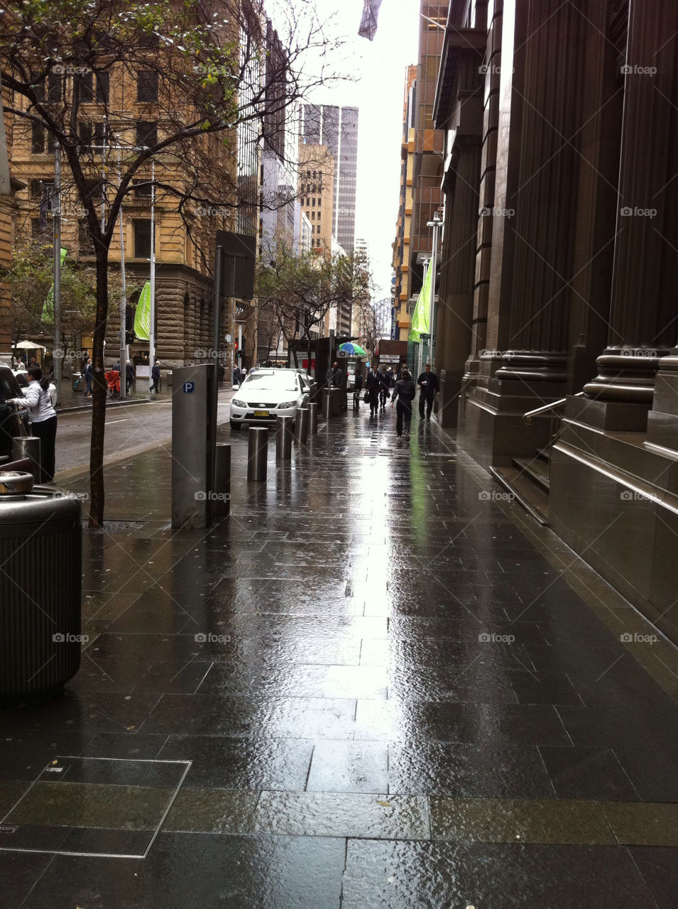 winter streets wet rainy by rowwdy