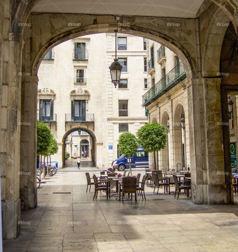 Outdoor restaurant. 