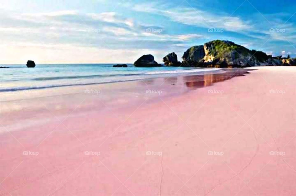 pink lombok beach