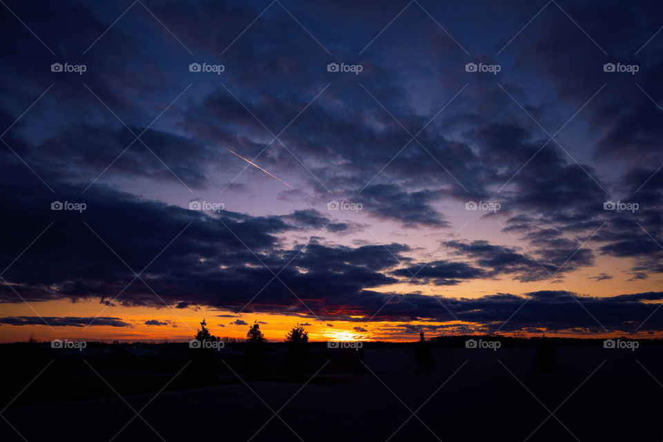 Michigan colorful sunset 