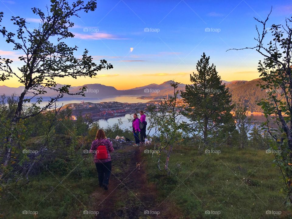 Watching the Sunset over Narvik. 
