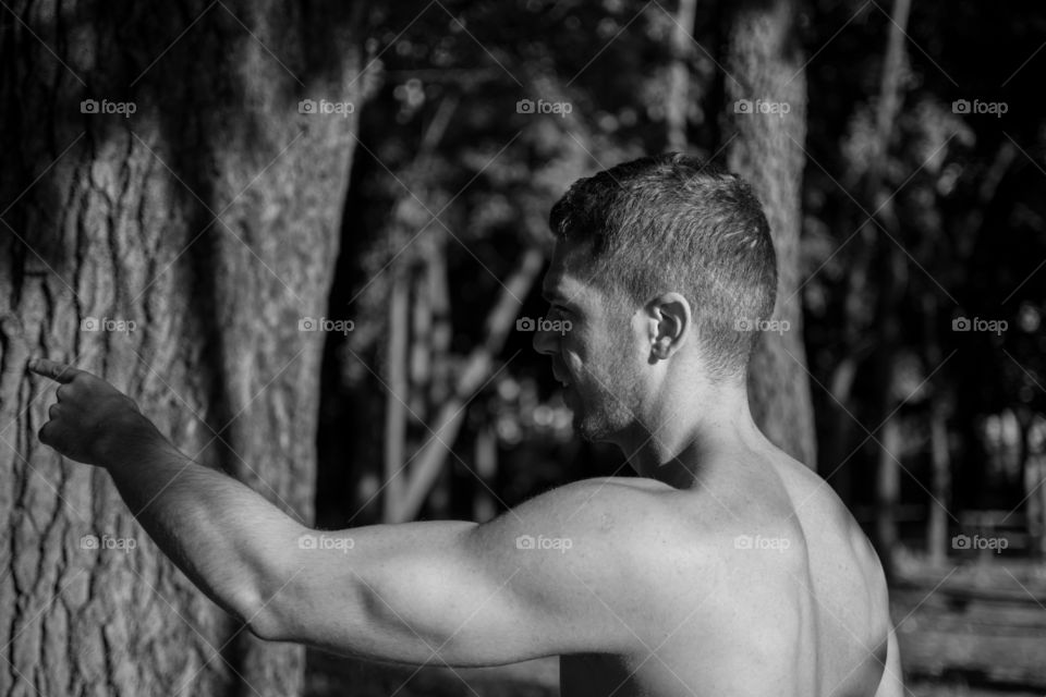 Man body street workout