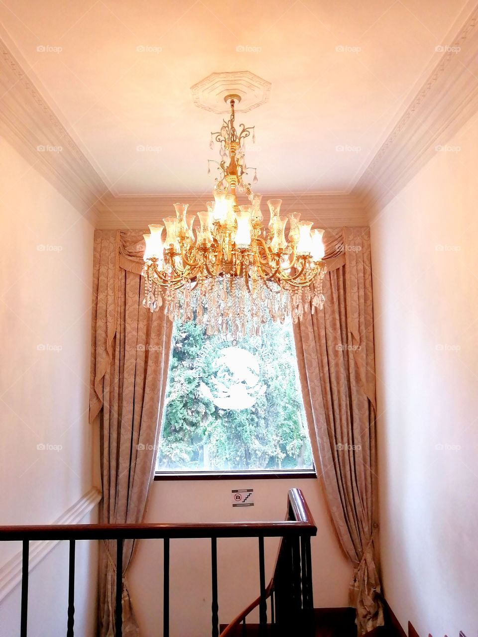 Lámpara, araña. Casa presidencial los Pinos.