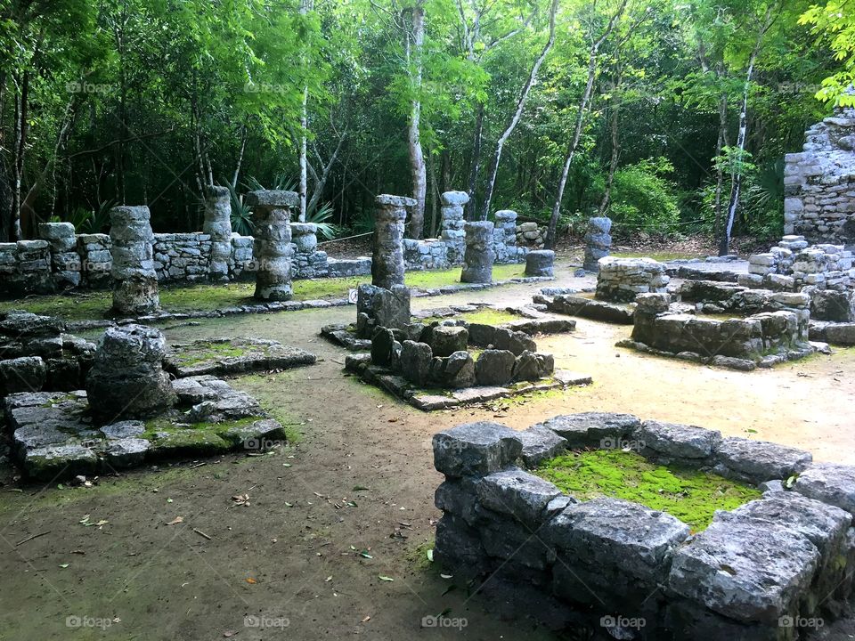 Remains of a Mayan Village near Coba, Mexico