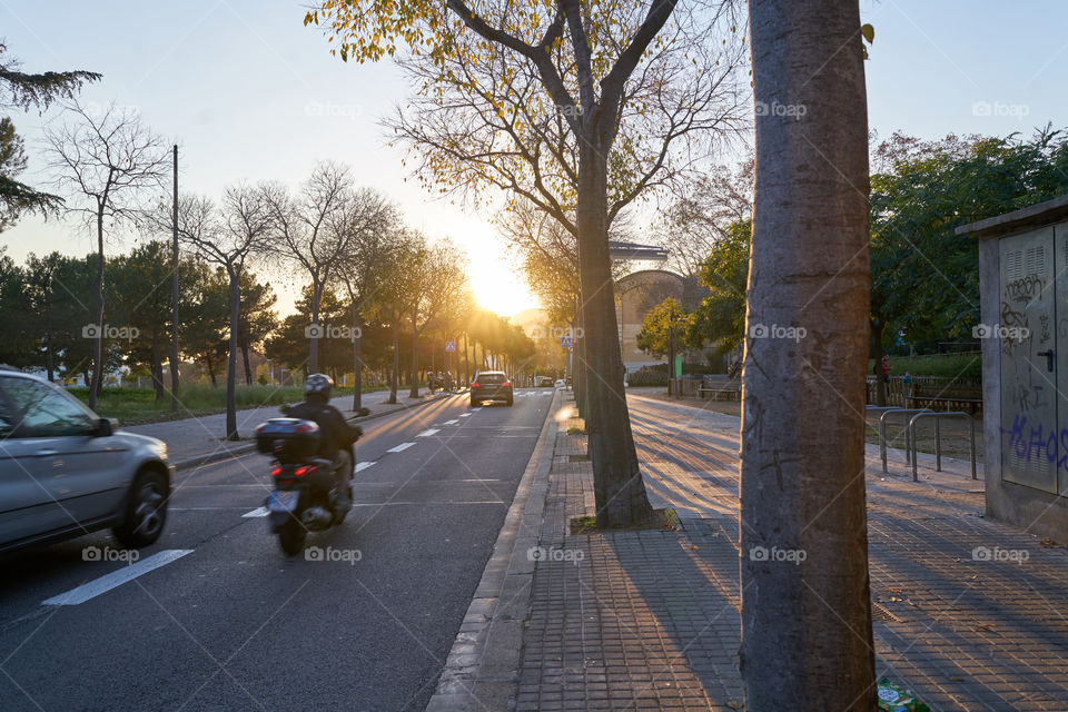 Sunset perspective 