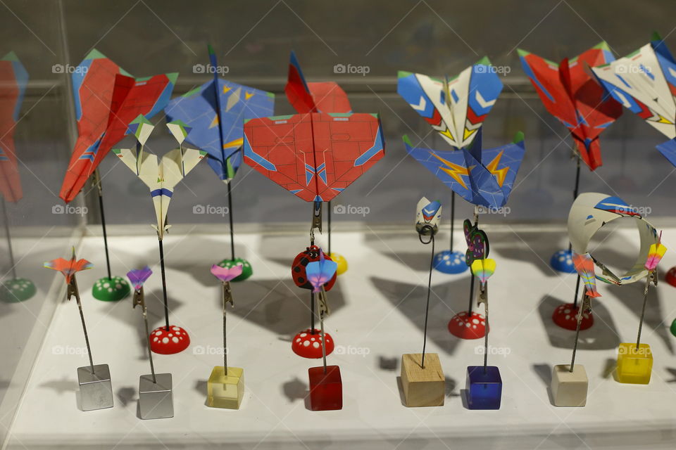 collection of colorful paper planes origami