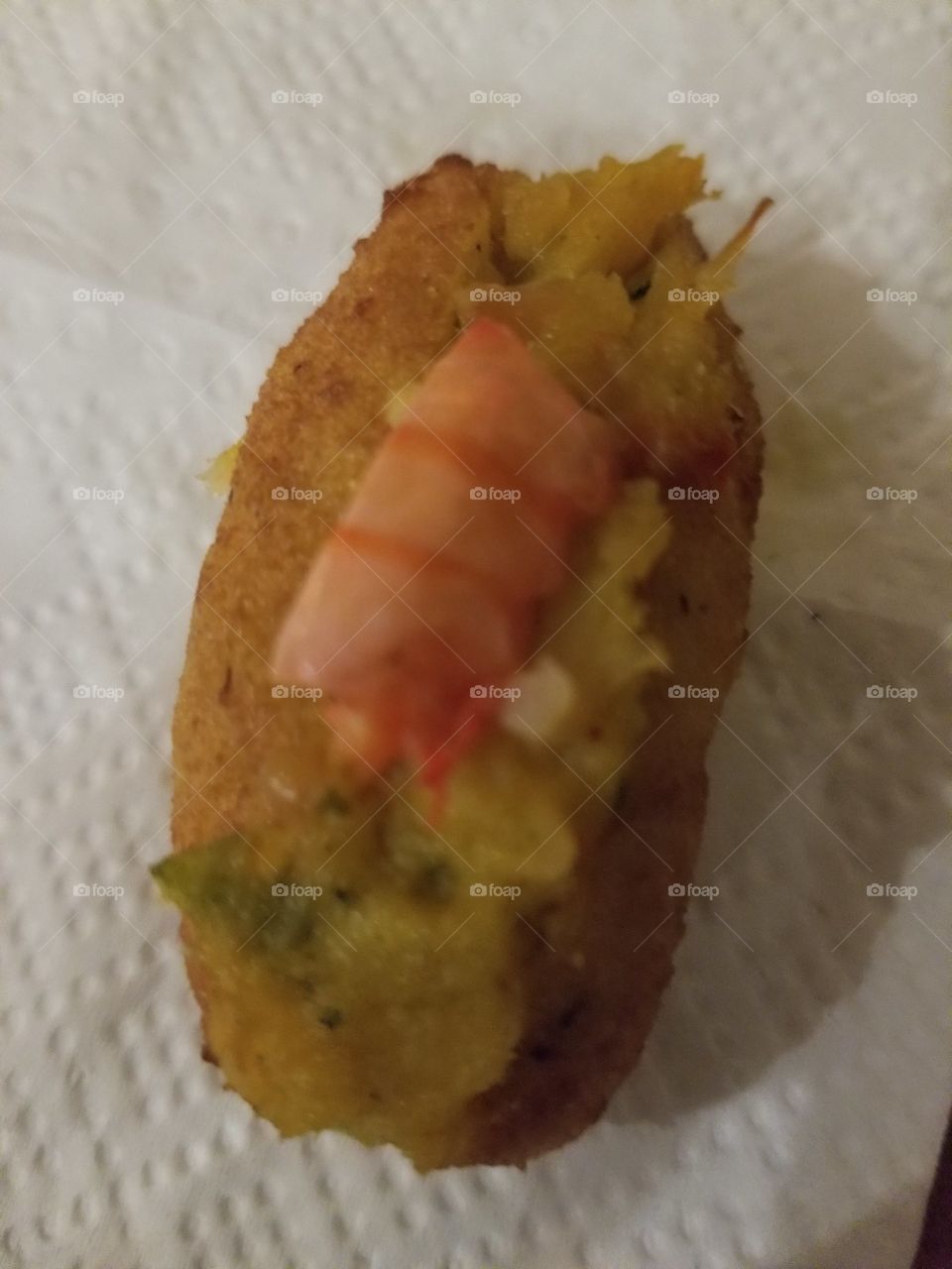 croquete de camarão.