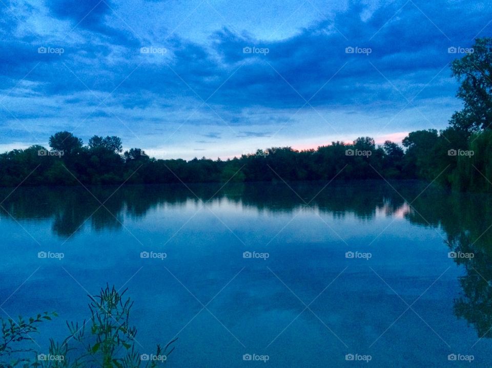 Scenic view of lake