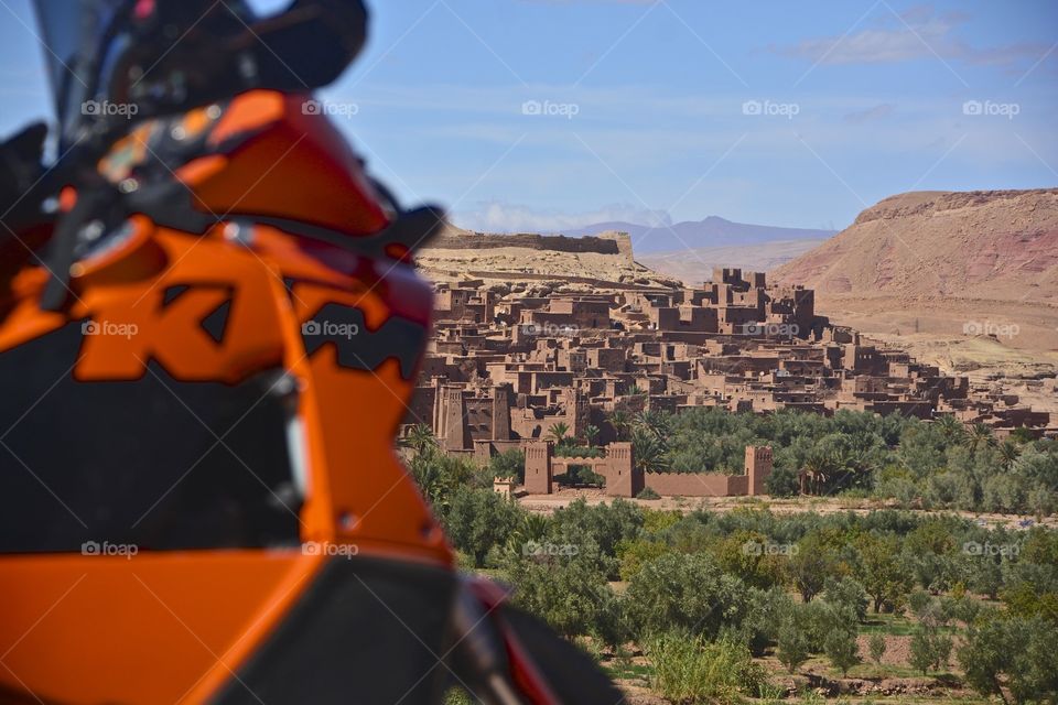 KTM motor  in ait ben haddou Morocco