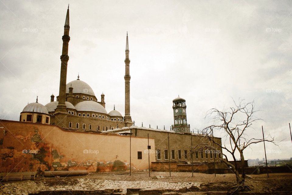 The back of the mosque