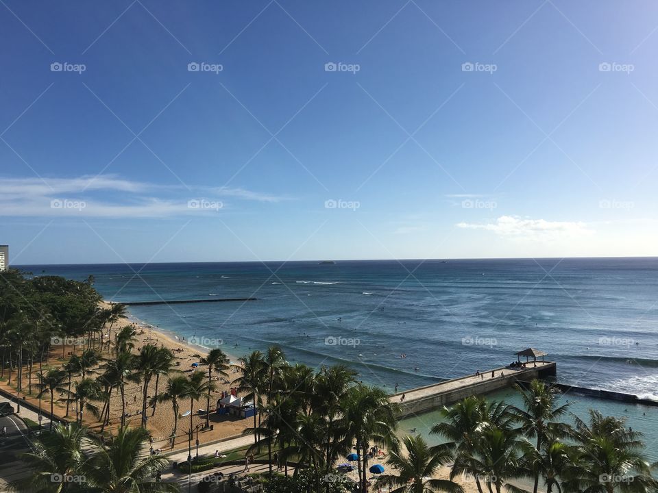 Aloha. Waikiki Beach