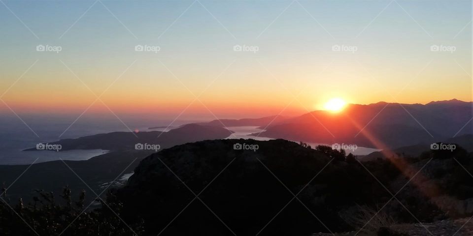 One of the wonderful Montenegrin sunsets.