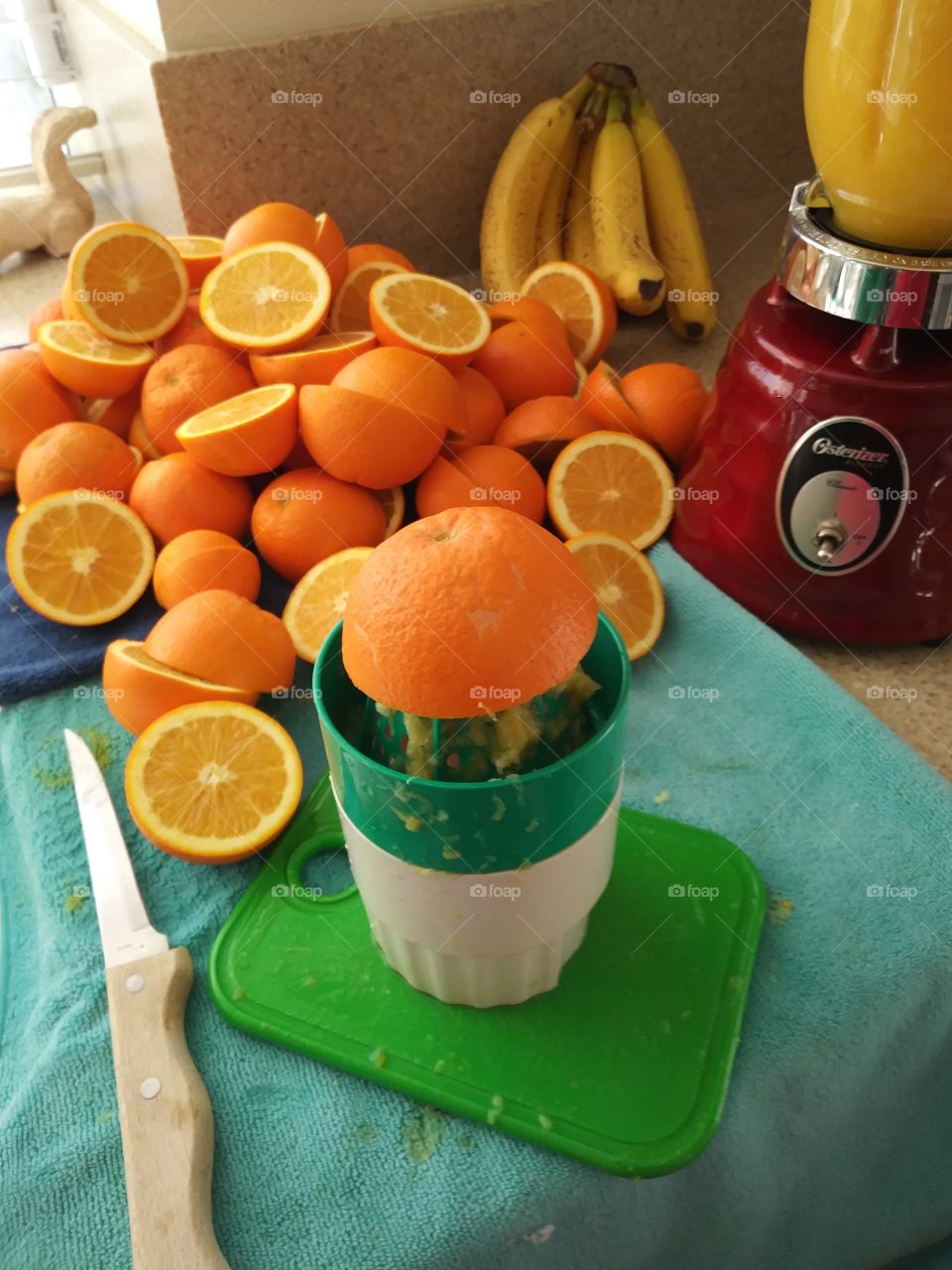 Fresh Squeezed Oranges and Bananas